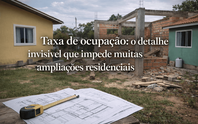 Taxa de ocupação: o detalhe invisível que impede muitas ampliações residenciais