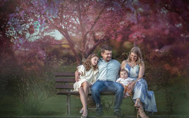 Ensaio Família nas cerejeiras 