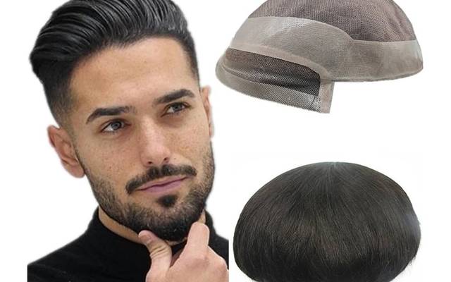 Hair System and Toupee for Men- adhesive used in bald areas