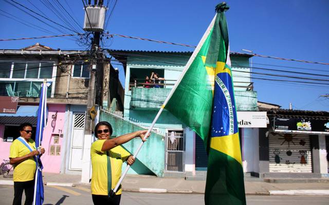 Fiz um ensaio no ensaio do desfile da Semana da Pátria.