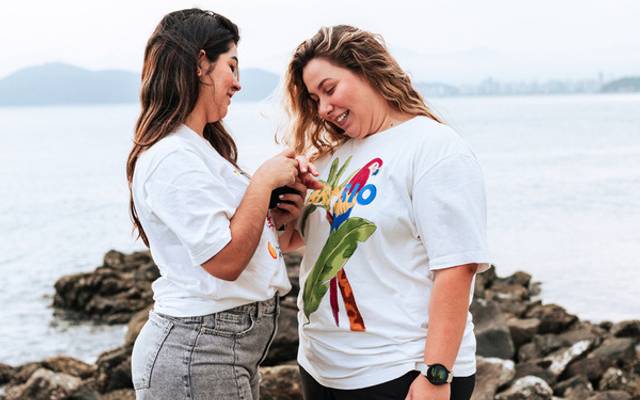 Pedido de casamento no pôr do sol em Santos – Dafne & Giovanna - Igor Vilares Fotografia