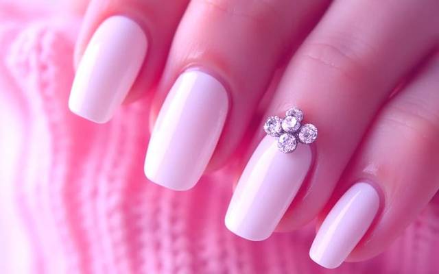 Romántico y sofisticado: Elegantes uñas acrílicas blancas para ti