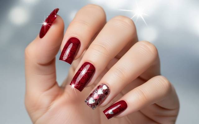 Elegantes Sencillas Diseños de Uñas Cortas en Terciopelo Rosa