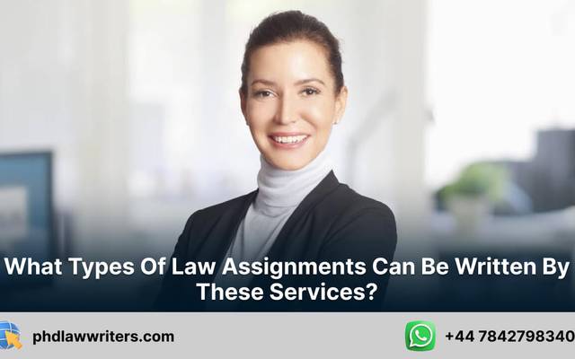 What types of law assignments can be written by these services?