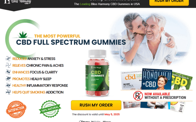 Bliss Harmony CBD Gummies: (Most Popular) Pain Relief Formula!