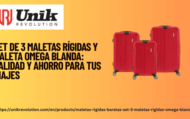 Set de 3 Maletas Rígidas y Maleta Omega Blanda: Calidad y Ahorro para Tus Viajes