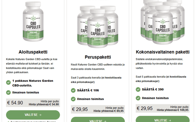 Natures Garden CBD 300mg Förbättra Din Livskvalitet