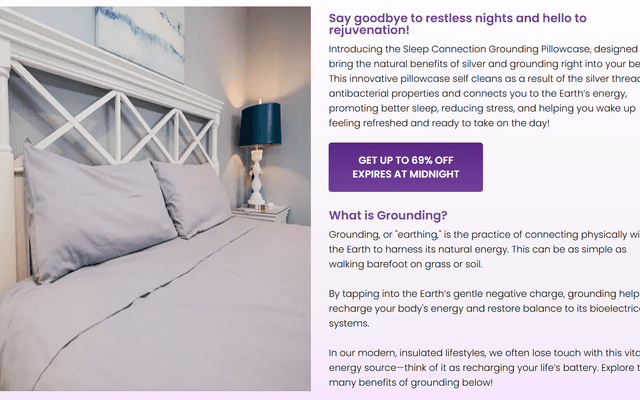 Sleep Connection Grounding Pillowcase (CUSTOMER SCAM ALERT - 2025)