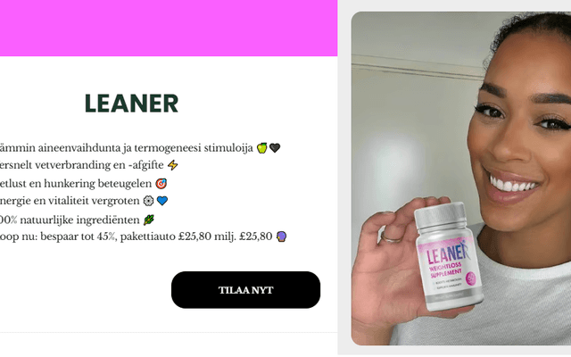 Leaner : Luonnollinen piristysruiske kohti terveellisempää kehoa (Suomi)