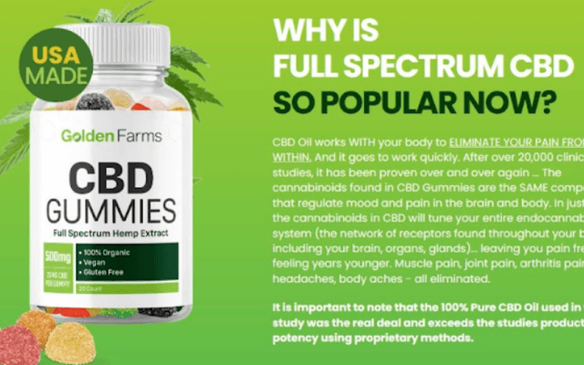 Golden Farms CBD Gummies Reviews USER ALERT Must Read Before Buying!