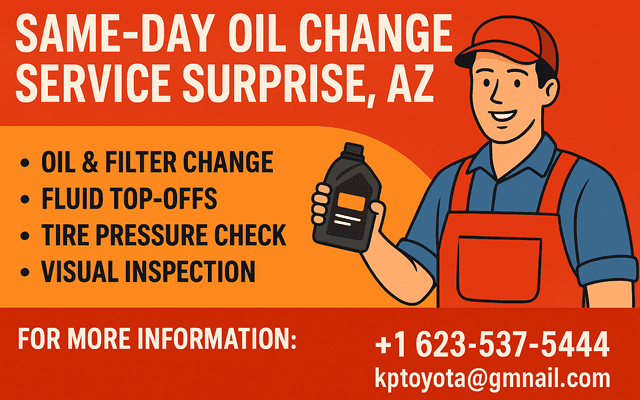 Same-Day Oil Change Service Surprise AZ