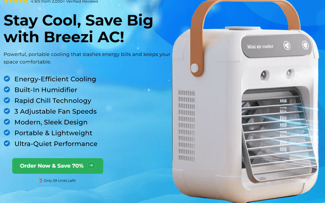 Breezi AC™ UK Consumer Reviews: Cooling, Humidification, and 60-Day Guarantee