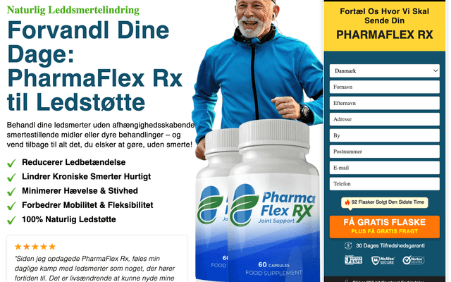 PharmaFlex Rx™ Danmark: Videnskabeligt Formuleret Til At Reducere Ledstivhed og Oge Fleksibilitet