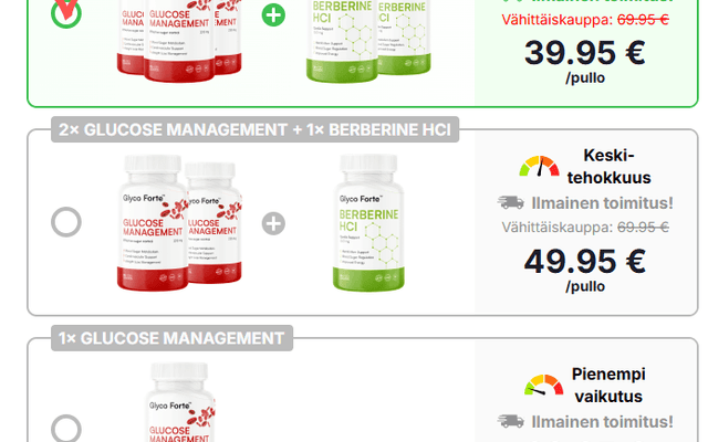Glyco Forte Glucose Management Finland Toimiiko se oikeasti vai onko kyseessä huijaus?