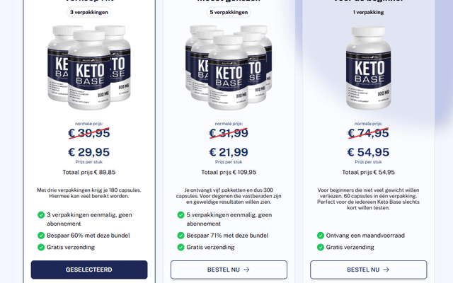  Keto Base Capsules Belgium for Effective Weight Management