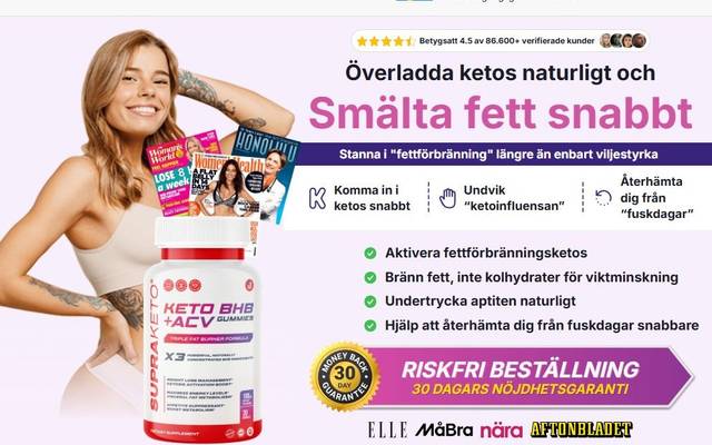 Supra Keto BHB + ACV Gummies Sverige: En omfattande guide