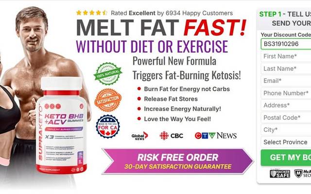 Supra KETO BHB + ACV Gummies Canada Reviews