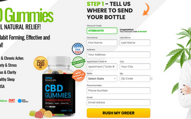 Thrive Botanicals CBD Gummies™: Premium-Grade Cannabidiol for Holistic Well-Being