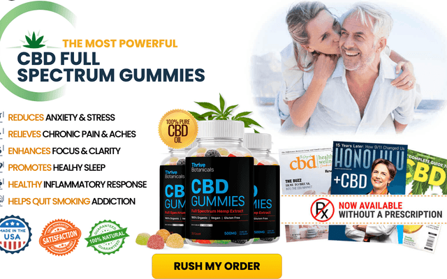 Thrive Botanicals CBD Gummies™: Infused with Cannabidiol for Joint & Muscle Comfort