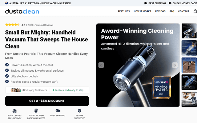 Dustaclean Handheld Vacuum Reviews (We Tested It) Here's Our Honest Review After 108 Days!