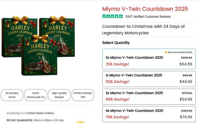Miymo V-Twin Advent Countdown – [Festive Ride] Experience Christmas, Biker Style!