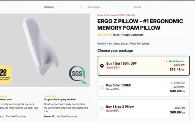 Ergo Z Pillow Reviews - [Truth Revealed] Behind the 5-Star Ratings!