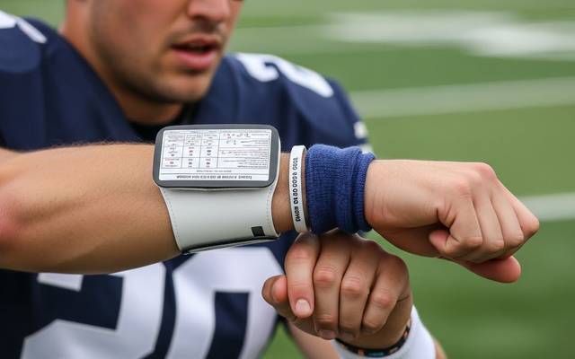 Why Play-Calling Clarity and Tempo Rely on Football QB Wristbands in Fast-Paced Offenses
