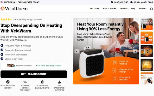 VelaWarm Heater Canada – Advanced Ceramic Heating for Maximum Efficiency