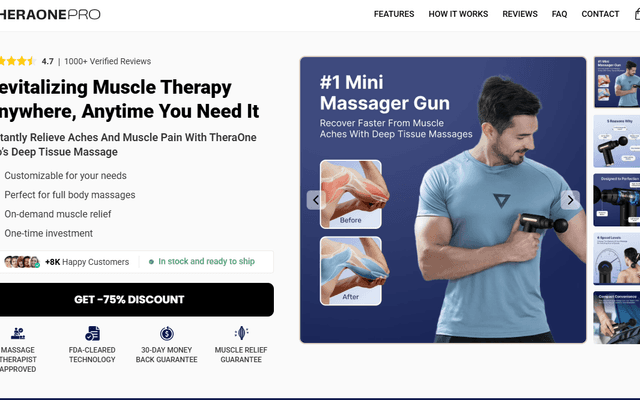 TheraOne Pro Massage Gun Reviews (Crucial User Report!) Know The Truth Before Buying!