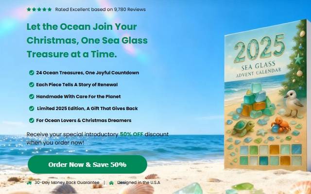 Sea Glass Advent Calendar UK – 24 Handpicked Treasures for a Coastal Christmas