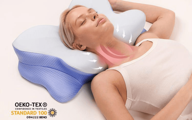 Derila Butterfly Support Pillow Australia Canada – Premium Therapeutic Memory Foam Pillow for Reducing Pain, Improving Sleep 