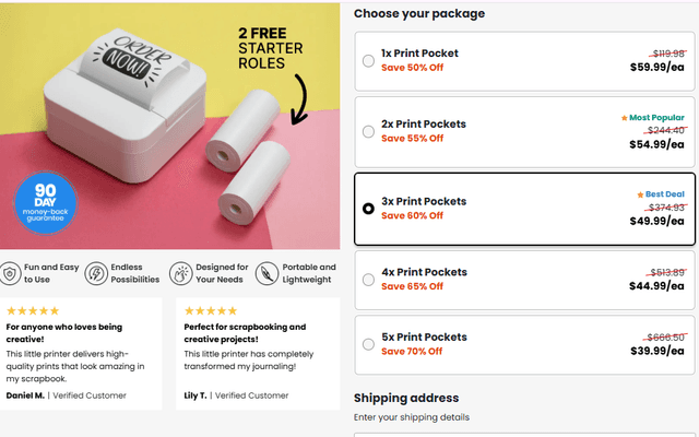 Print Pocket Reviews – Grab 1 Print for $59.99 • 2 Prints Only $54.99 Each + Shipping • Save $60 Today!