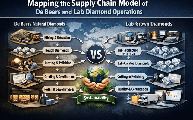 Mapping the Supply Chain Model of De Beers and Lab Diamond Operations