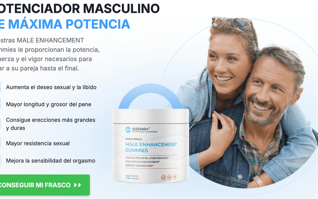 SizeMD+ ME™ Colombia: Gomitas que aumentan la testosterona y la resistencia en 4 semanas.