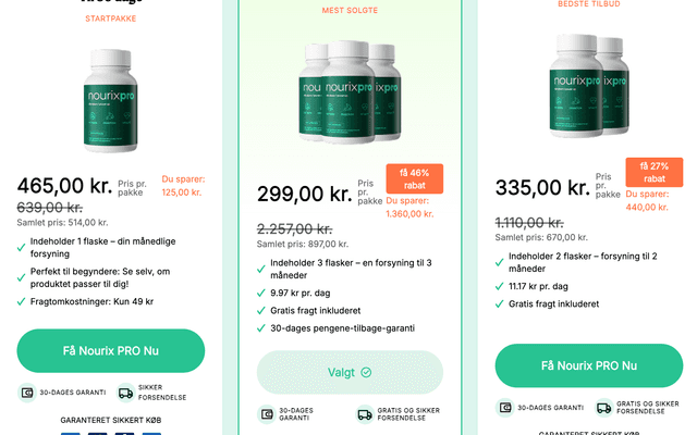 Nourix Pro™ Danmark: Daglig kapselformel til at daempe trangen og understotte sund vaegtkontrol