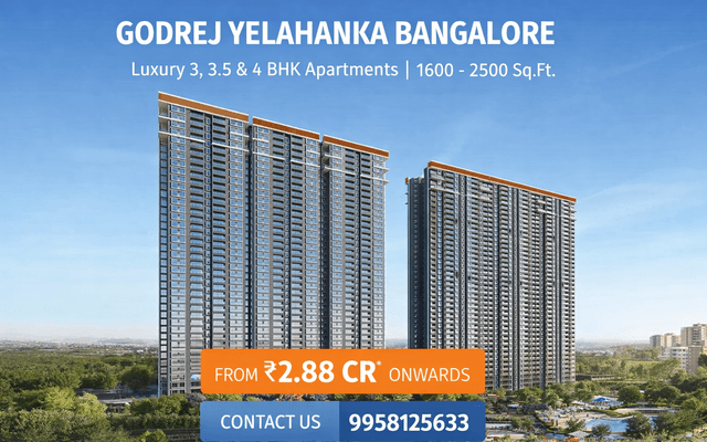 3 bhk cost Godrej Yelahanka in Bangalore