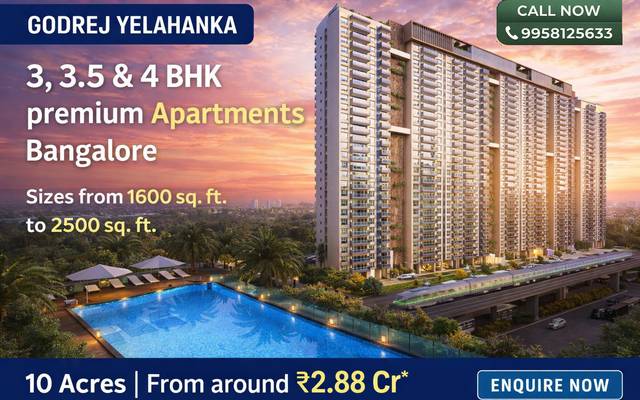 Godrej Yelahanka New Launch – Apartment Sizes