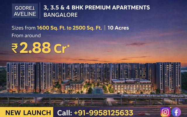 Godrej Aveline Yelahanka– New Launch Details Price