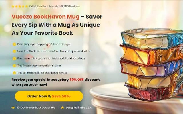 Vueeze BookHaven Mug (INVESTIGATED) Perfect Gift Idea for Avid Readers?