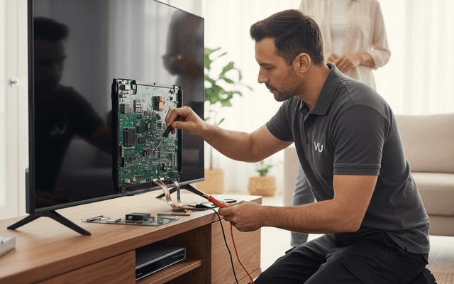 Can VU TVs Be Repaired Under Warranty at the Service Center?
