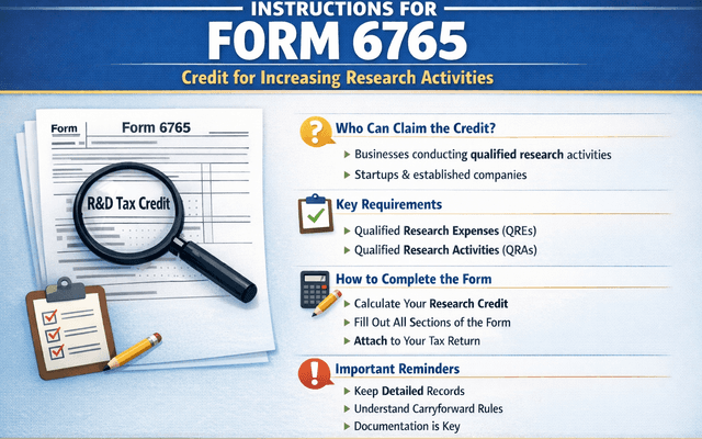 Losing R&D Credits? Secure Them with Form 6765 Instructions