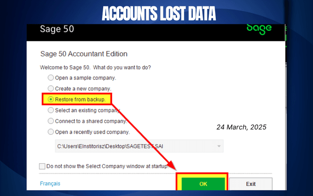 How to Backup and Recover Sage 50 Accounts Lost Data