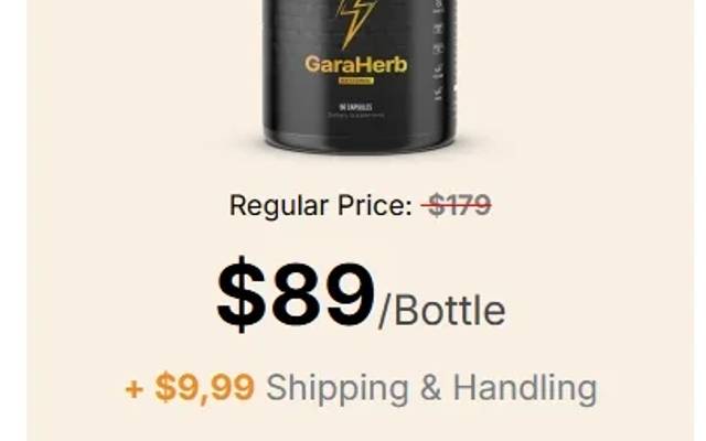 Garaherb Male Enhancement Supplement for Men Natural Herbal Formula to Support Strength, Stamina, and Daily Performance