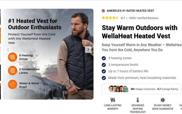 WellaHeat Heated Vest – [SMART CHOICE] Rechargeable Comfort for Cold Days & Nights