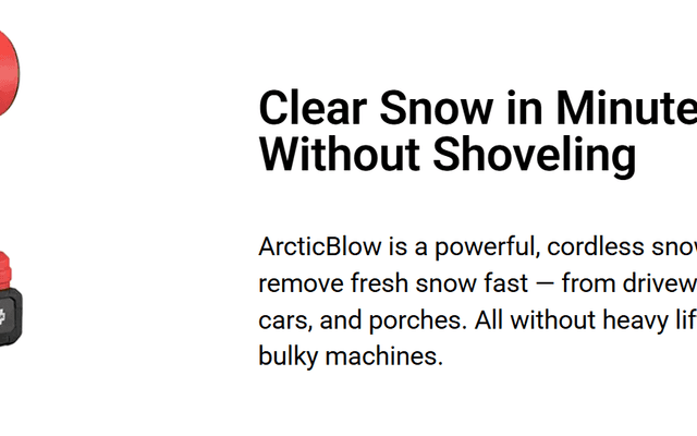 Arctic Blow Snow Blower – Powerful Cordless Solution for Snow Removal!