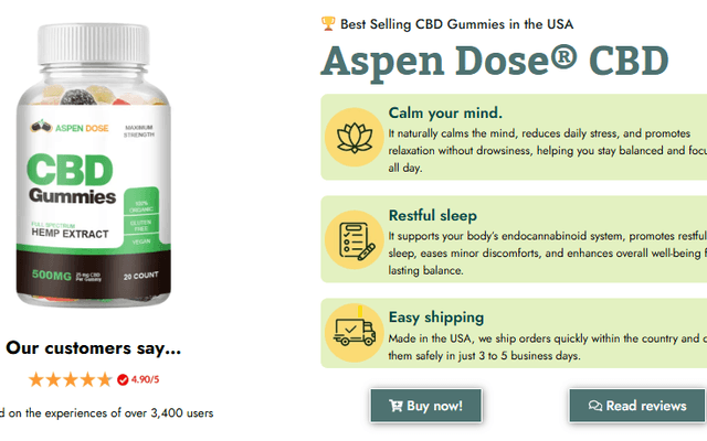 @⁓ Aspen DoSe CBD Review: Pros, Cons, and Customer FeedbAck ^^
