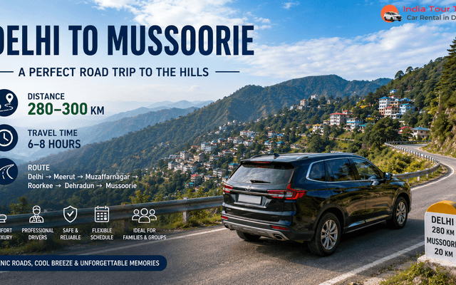 Luxury Car Rental In Delhi for a Relaxing Delhi to Mussoorie Trip 