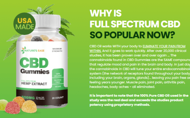 Natures Ease CBD Gummies for Stress, Pain and Mental Balance?