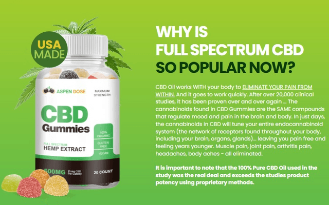 Buy Aspen Dose CBD Gummies in USA – Price, Benefits, and Side Effects Explained?
