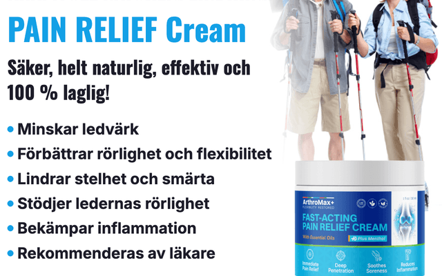 ArthroMax Cream™ Sverige: Icke-fet formula for omma muskler och stelhet